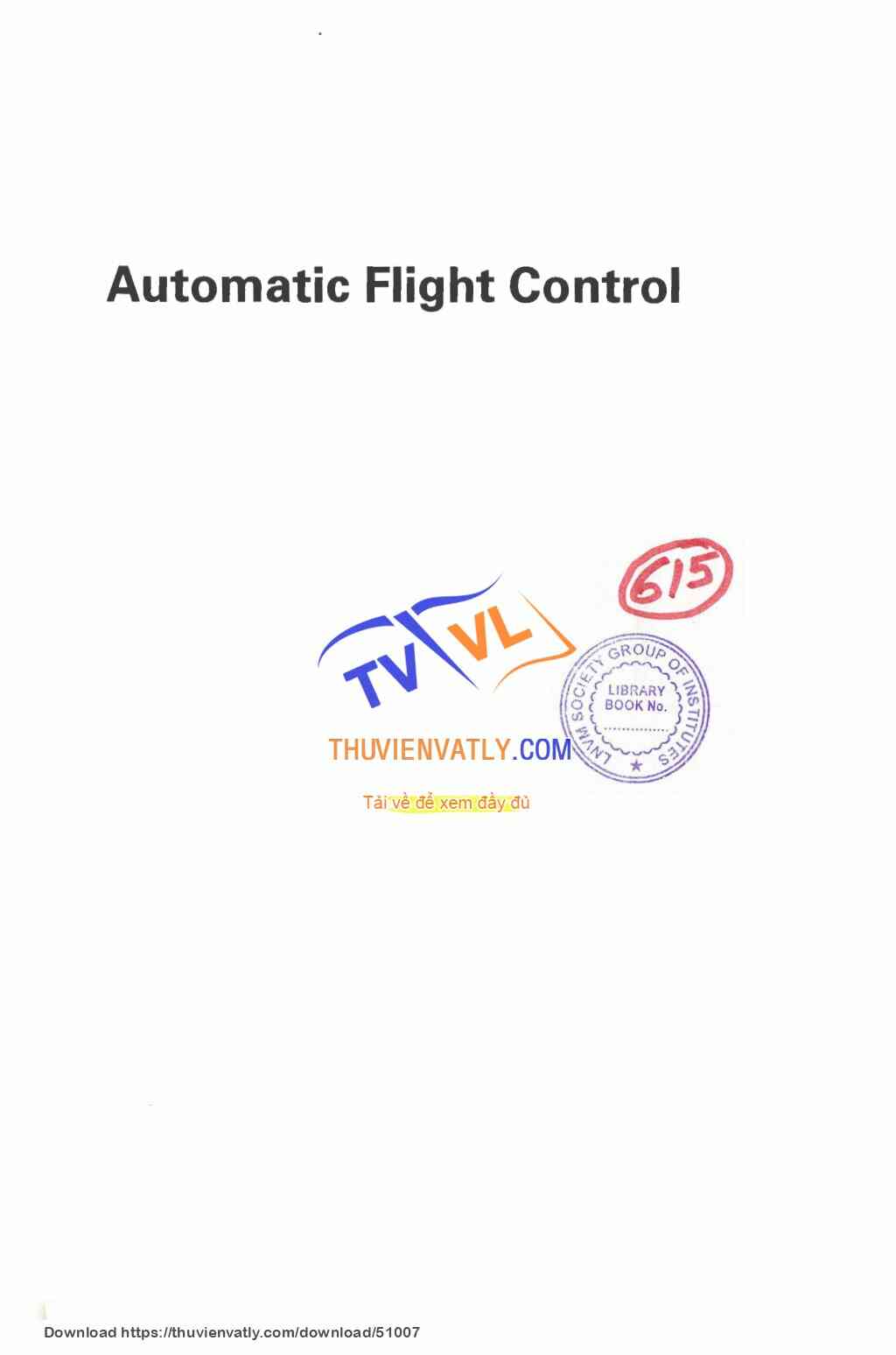 Automatic flight control