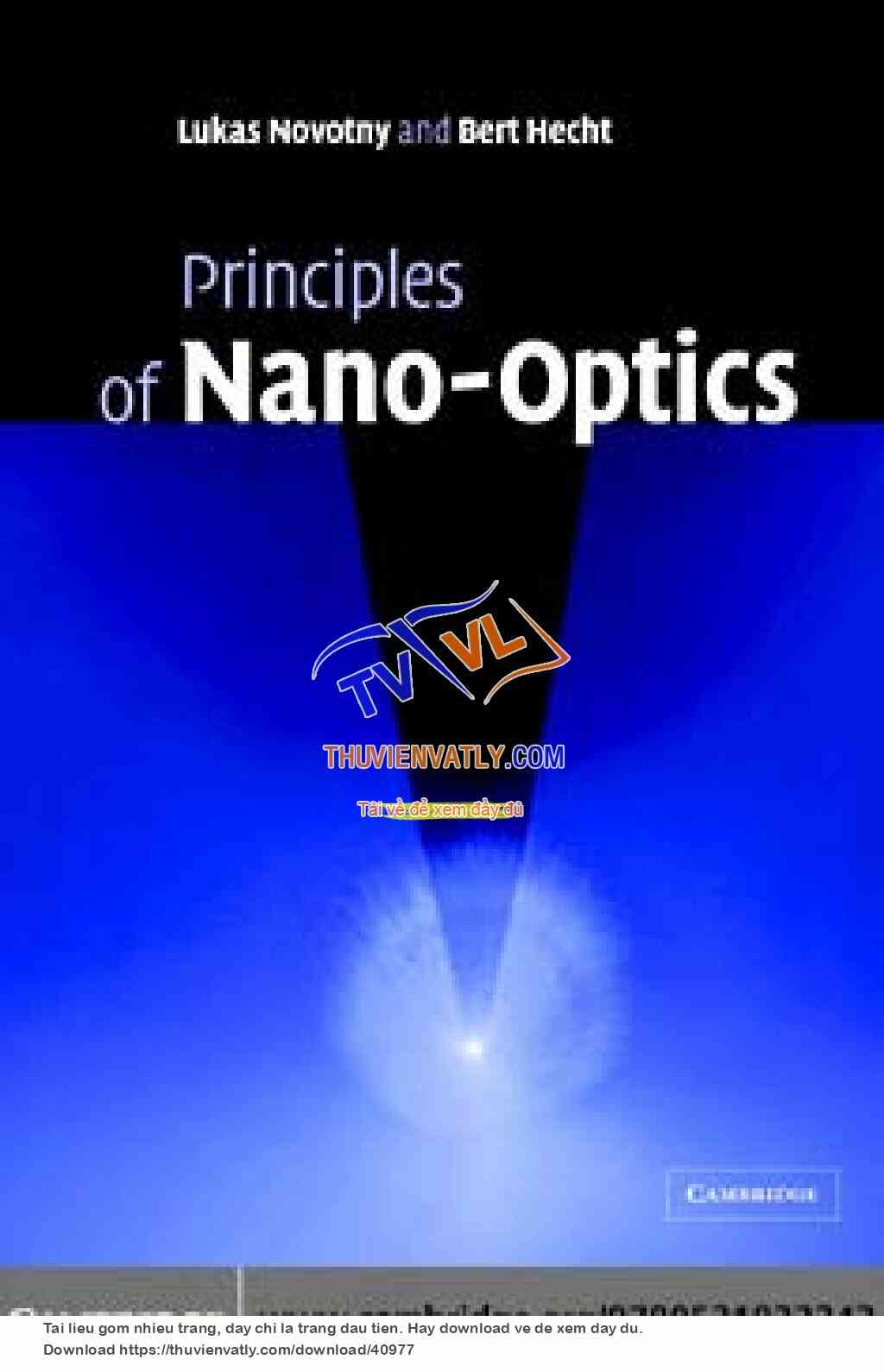Principles of Nano-Optics