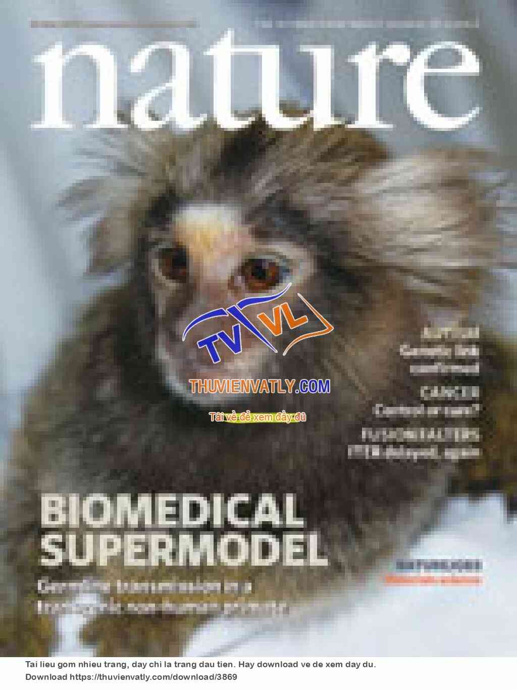 Nature Vol 459  | Issue no. 7246  | 28 May 2009