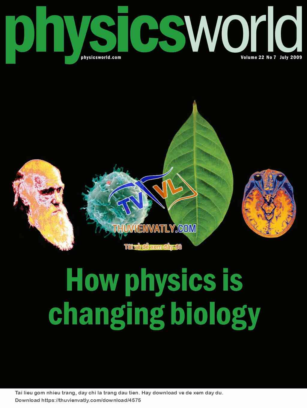 Tạp chí Physics World, số tháng 7/2009