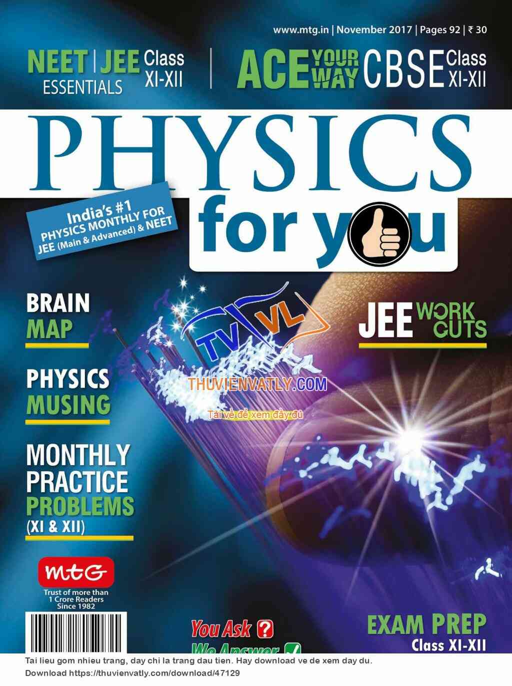 Tạp chí Physics For You Tháng 11/2017