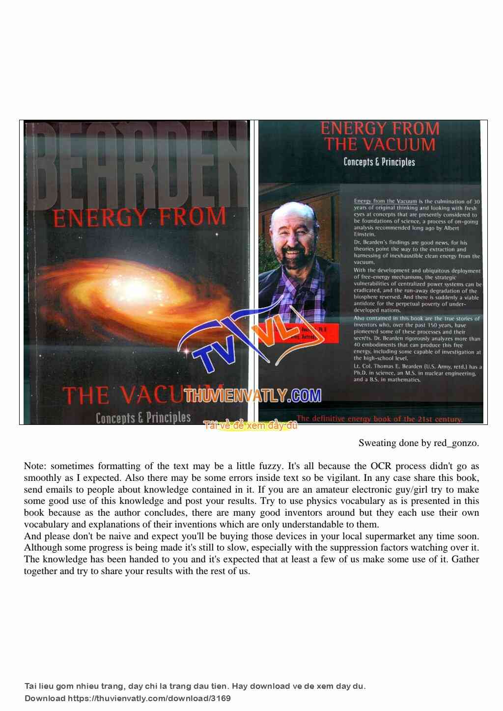 Energy from the vacuum: Concepts and Principles
