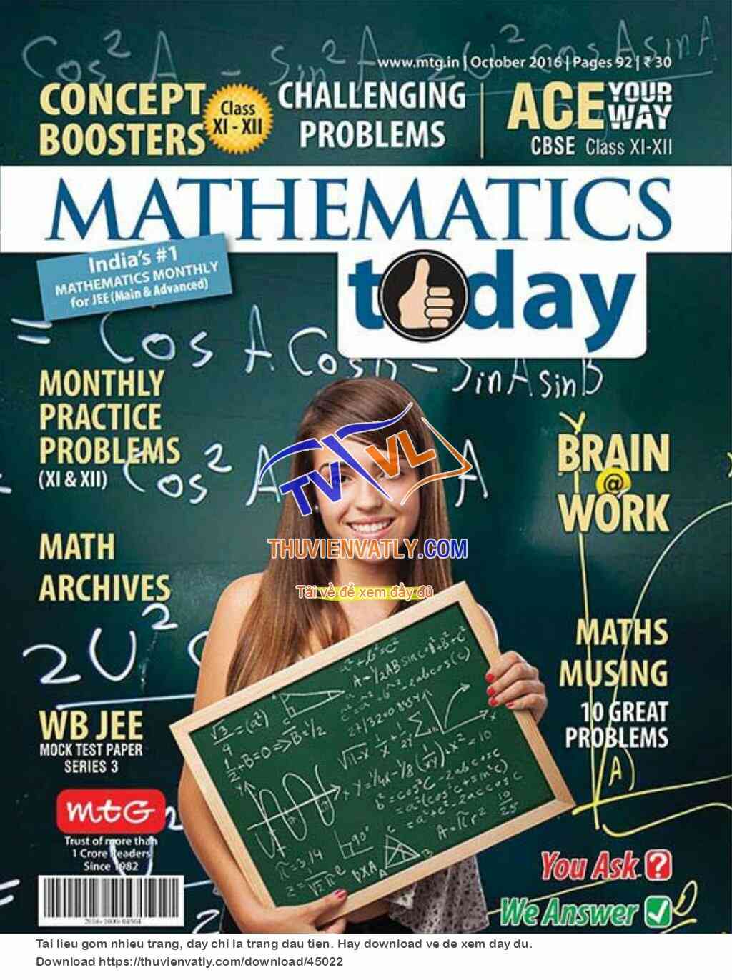 Mathematics for you 10/2016
