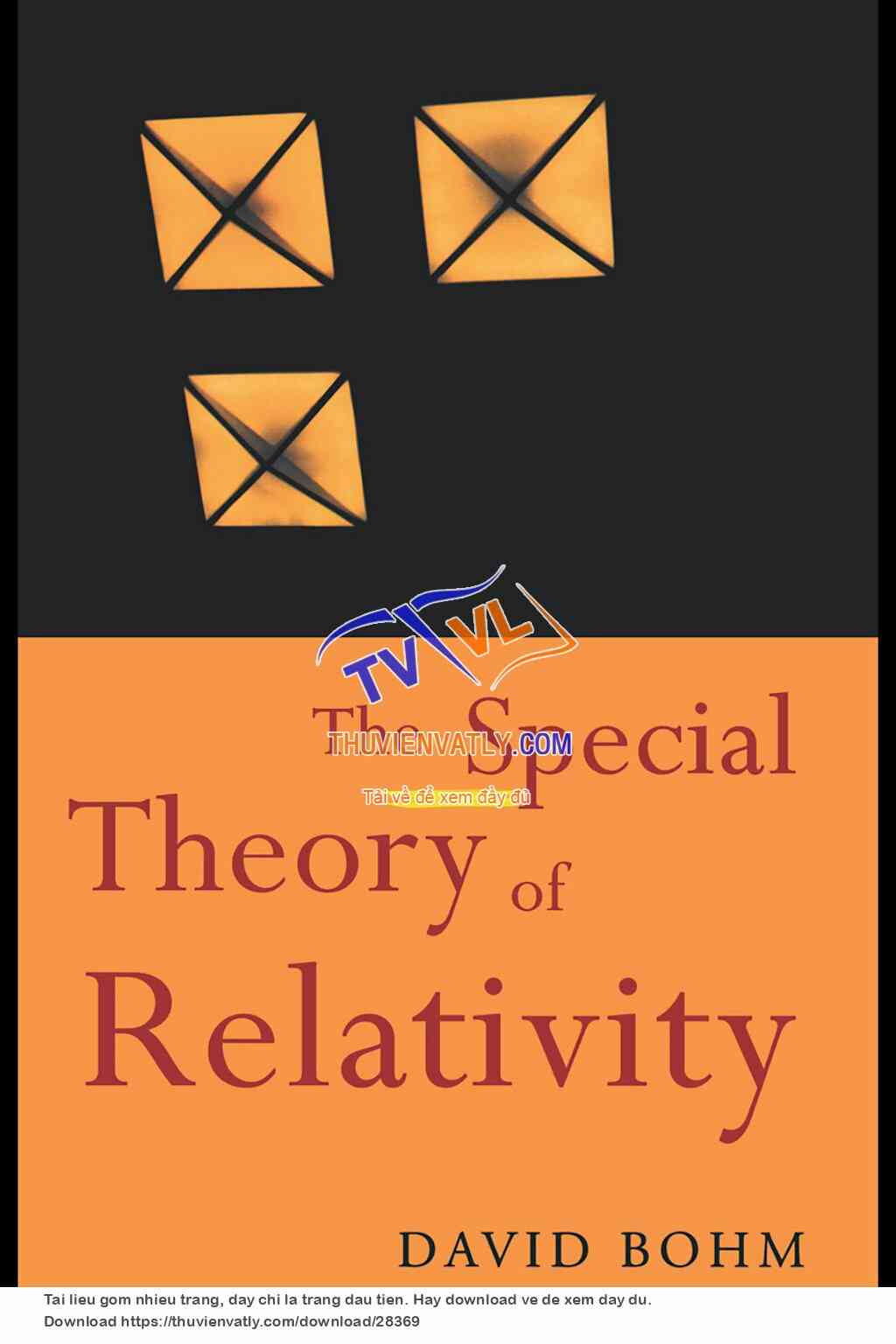The Special Theory of Relativity - D. Bohm (Benjamin, 1965)