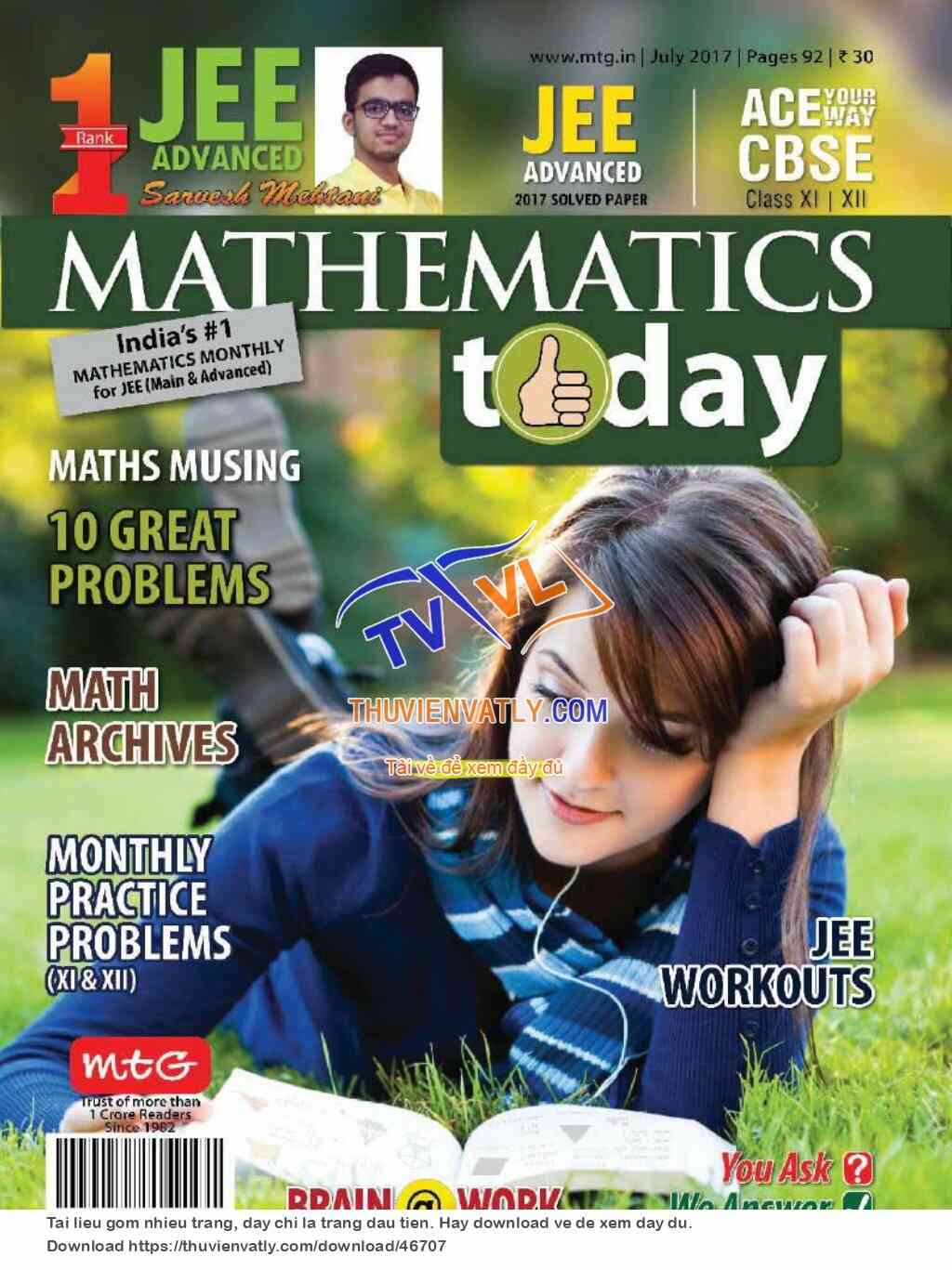 Mathematics Today July 2017