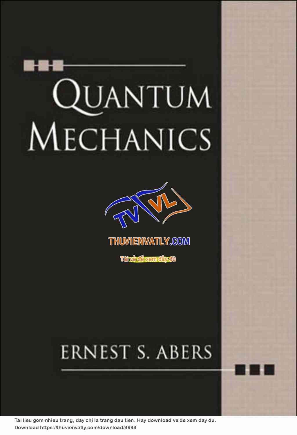 Quantum Mechanics (Ernest S. Abers)