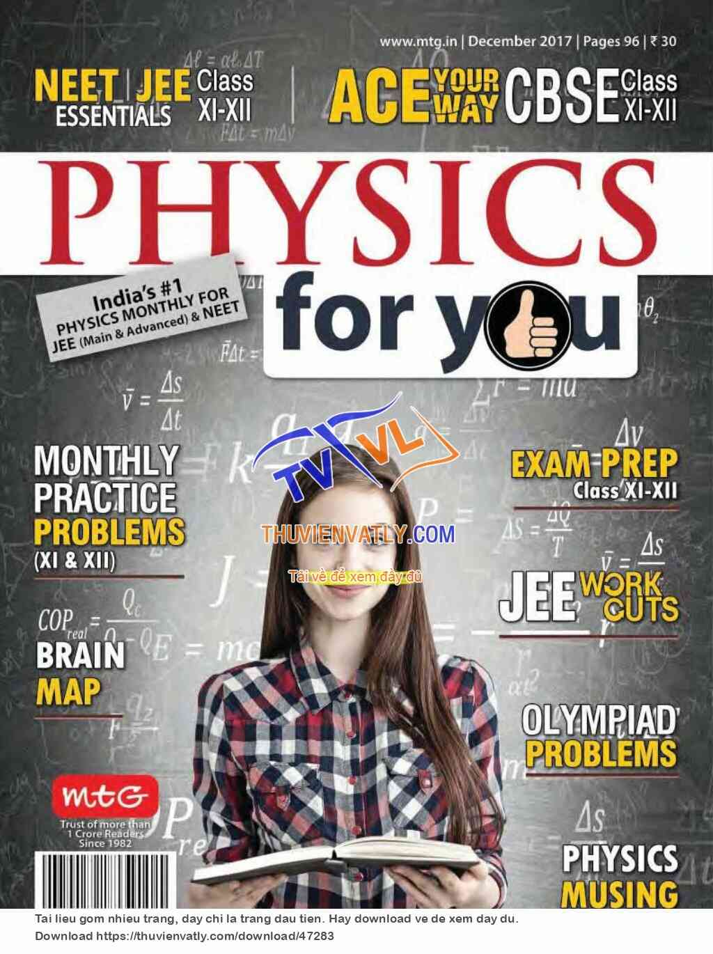 Tạp chí Physics For You - tháng 12/2017