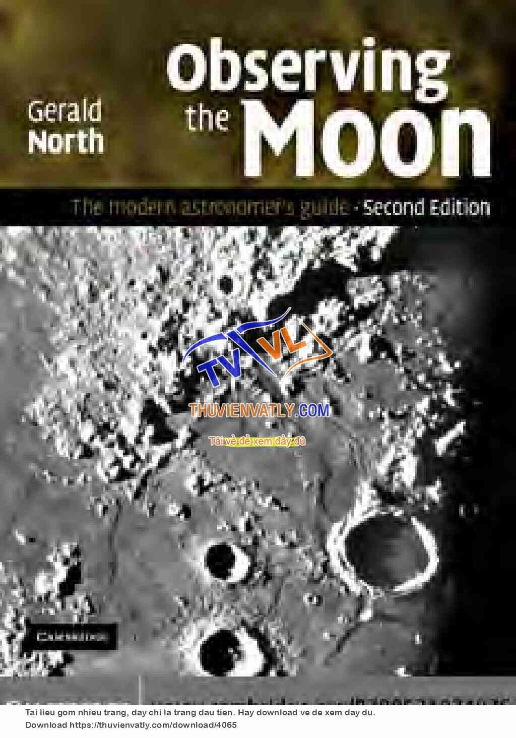 Observing the Moon (GERALD NORTH BSc)
