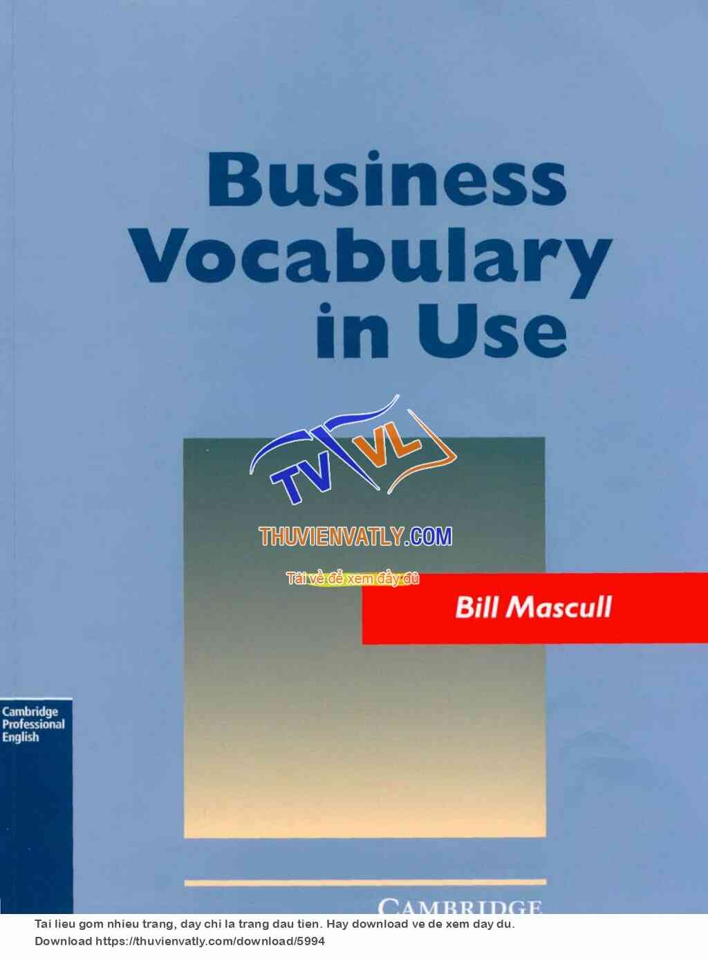 Bill Mascull - Cambridge Business Vocabulary in Use