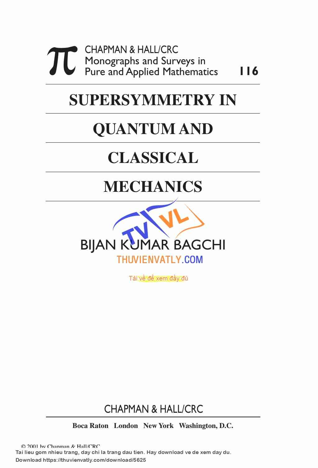 Supersymmetry in Quantum and Classical Mechanics