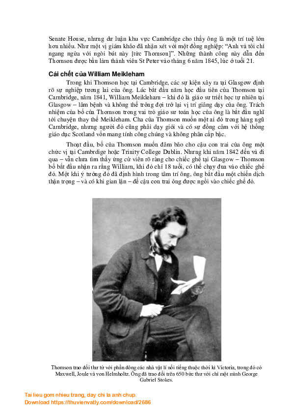William Thomson: ông vua vật lí thời Victoria (hiepkhachquay)