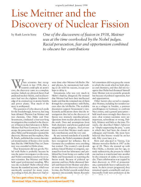 THE SCIENCE OF WAR-NUCLEAR HISTORY (Số chuyên đề đặc biệt của tạp chí Scientific American)