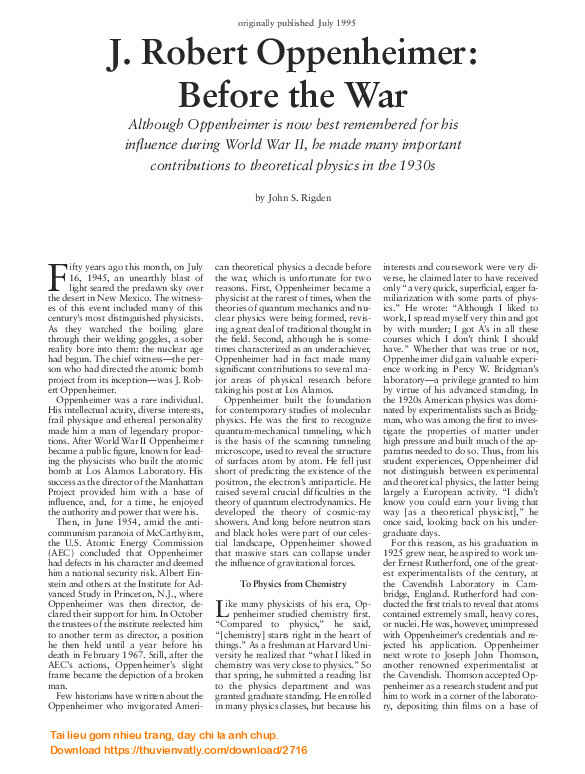 THE SCIENCE OF WAR-NUCLEAR HISTORY (Số chuyên đề đặc biệt của tạp chí Scientific American)