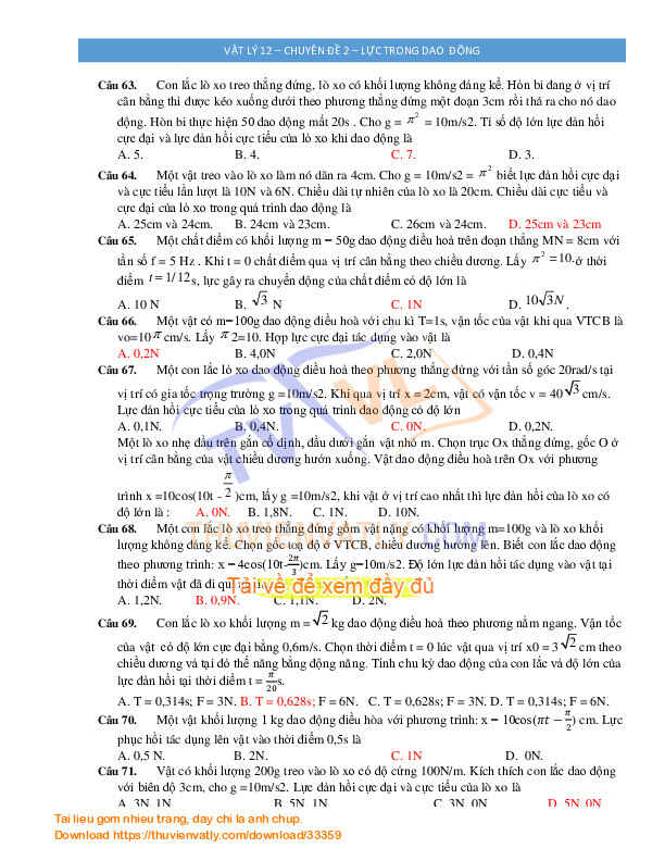 [Vật lý 12]_Chuyên đề 2_Lực