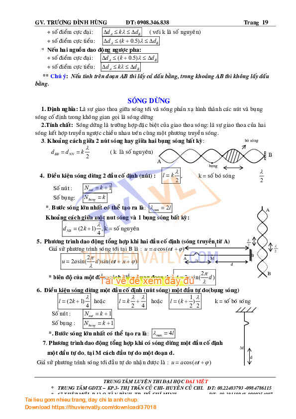 Công thức 12 hoàn chỉnh LTĐH-Thầy Trương Đình Hùng