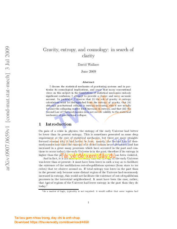 Gravity, Entropy, and Cosmology: In Search of Clarity