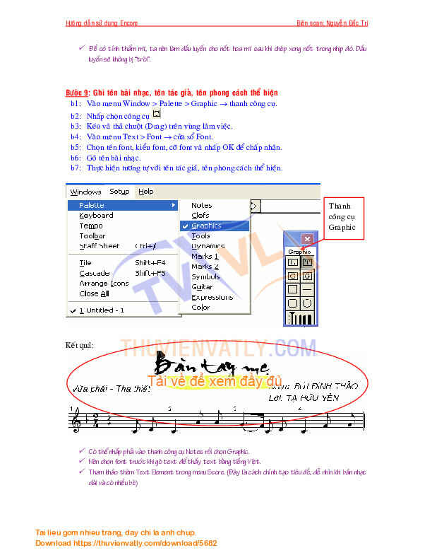 Hướng dẫn sử dụng phần mềm Encord để soạn và chơi bản nhạc