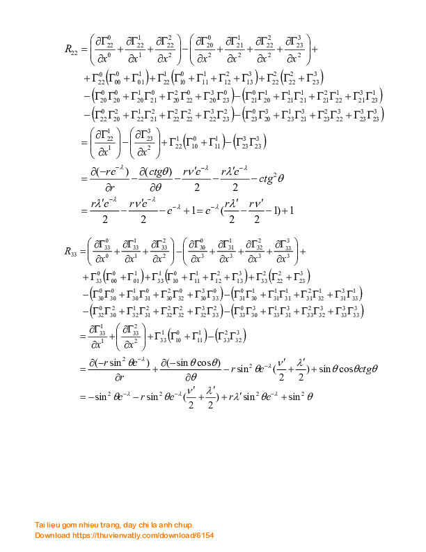 Phương trình Einstein với metric Schwarzschild trong trường hợp đối xứng xuyên tâm