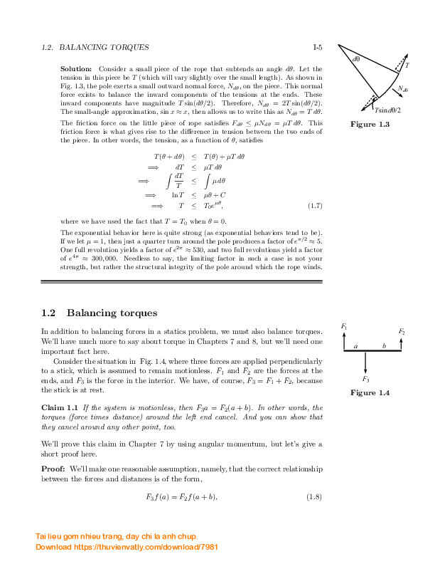 Introduction to Classcical Mechanics - Chapter 1