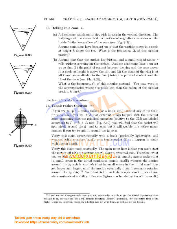 Introduction to Classcical Mechanics - Chapter 8