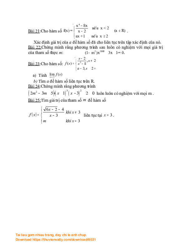 Tính liên tục của hàm số (toán 11)