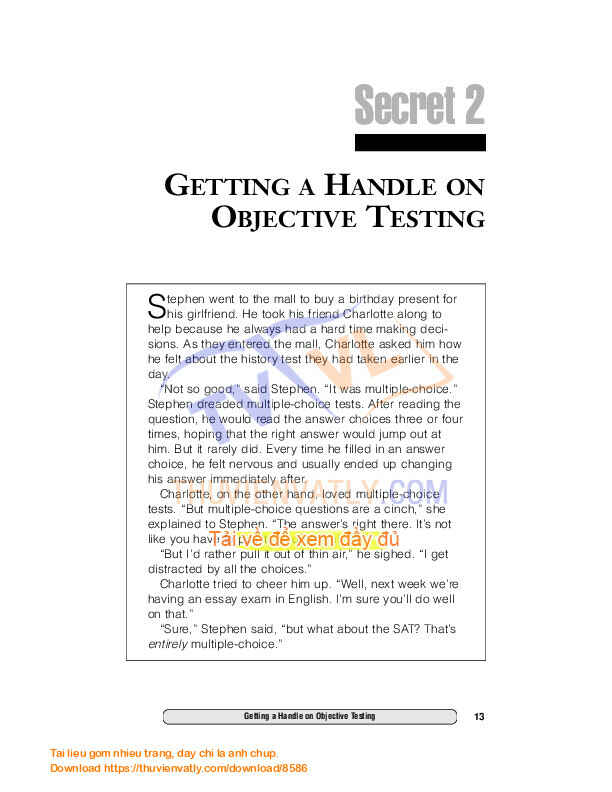 10 Secrets High School Test (for SAT)