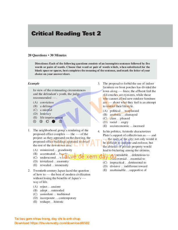 New SAT Critical Reading Workbook