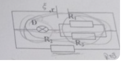 Cho  \(E = 12(V),r = 3\,\Omega ,{R_1} = 4\,\Omega ,{R_2} = 6\,\Omega ,{R_3} = 4\,\Omega \) . Đèn ghi (4   V   –   4   W)

a. Tính Rtđ ?

b. I,   U qua