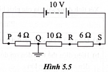 Cho mạch điện như Hình 5.5. Hiệu điện thế nguồn luôn được giữ ở giá trị 10 V. Điểm Q nối đất có điện thế 0 V.    

Dòng nào trong bảng số liệu dưới đây