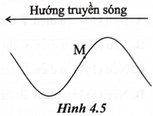 Một sóng ngang lan truyền trên mặt nước. Tại thời điểm quan sát, hình ảnh mặt cắt bề mặt nước được biểu diễn như Hình 4.5. Lúc này điểm M đang có xu hướng chuyển động (ảnh 1)