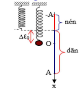 Một con lắc lò xo treo thẳng đứng gồm lò xo nhẹ có độ cứng k gắn với vật (ảnh 2)