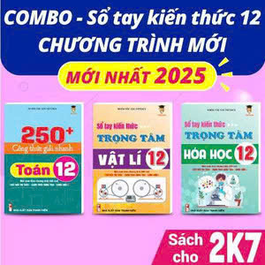 Combo - Sổ tay kiên thức trọng tâm Toán, Lí, Hóa dành cho 2k7 VietJack