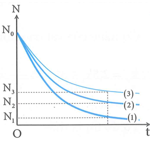 Trong hình bên, đường (1), (2) và (3) lần lượt là đường biểu diễn số (ảnh 2)