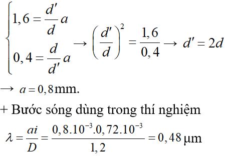 Hai vị trí cho ảnh rõ nét trên màn → áp dụng tính thuận nghịch của sự truyền tia sang với khoảng cách giữa vật và màn là không đổi. Trường hợp rõ nét thứ nhất nếu  d  là khoảng cách từ vật đến thấu kính,  d’  là khoảng cách từ thấu kính đến ảnh thì trường hợp rõ nét thứ hai vai trò của  d  và  d’  là ngược lại.

+ Mặc khác, với độ lớn của ảnh trong hai trường hợp, ta có: