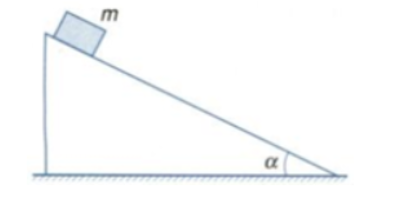 Vật khối lượng m đặt trên mặt phẳng nghiêng hợp với phương nằm ngang một góc α (hình vẽ). Hệ số ma sát trượt giữa vật và mặt phẳng nghiêng là μt. Khi được