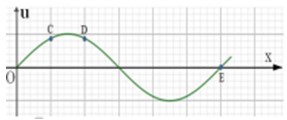 Một sóng cơ truyền trên sợi dây dài, nằm ngang, dọc theo chiều dương của trục Ox với tốc độ truyền sóng là v và biên độ không đổi. Tại thời điểm t0=0, phần