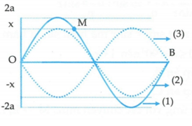 Sóng dừng trên sợi dây đàn hồi OB có chiều dài L = 60 cm được mô tả như hình bên. Điểm O trùng với gốc tọa độ của trục tung. Sóng tới điểm B có biên độ