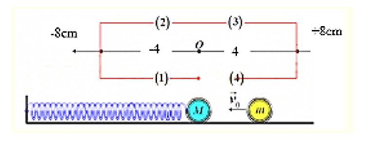 Một con lắc lò xo, lò xo có độ cứng k= 50 ( N/m), vật nặng có khối lượng M= 300 g có thể trượt không ma sát (ảnh 1)