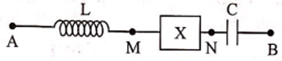Cho dòng điện xoay chiều chạy qua đoạn mạch AB có sơ đồ như hình bên, trong đó L là cuộn cảm thuần và X là đoạn mạch xoay chiều. Khi đó, điện áp giữa hai