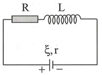 Cho mạch điện có sơ đồ như hình bên: L là một ống dây dẫn hình trụ dài 10 cm, gồm 1000 vòng dây, quấn một lớp sít nhau, không có lõi, được đặt trong không