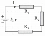 Cho mạch điện như hình vẽ, trong đó nguồn điện có suất điện động 12V và có điện trở trong rất nhỏ, có điện trở ở mạch ngoài là R1 = 3 W  , R2 = 4 W   và