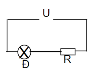 Cho mạch điện U = 6 V; R = 2 Ω; Đèn 3 V – 3 W.

a. Tính Rđ và Iđm của đèn. Đèn có sáng bình thường không? Tại sao?

b. Để đèn sáng bình thường, phải mắc