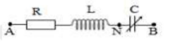 Đặt điện áp xoay chiều có giá trị hiệu dụng và tần số không đổi vào hai đầu đoạn mạch AB gồm điện trở thuần R, cuộn cảm thuần L và tụ điện có điện dung