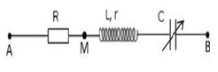 Đặt điện áp xoay chiều u = U0cos(ωt) vào hai đầu đoạn mạch AB có điện trở R = 90 Ω mắc nối tiếp với cuộn dây không thuần cảm có r = 10 Ω và tụ điện có