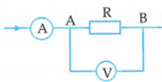 Để xác định gần đúng giá trị điện trở R người ta mắc các vôn kế và ampere kế như hình vẽ bên. Kết quả một phép đo cho thấy vôn kế chỉ 100 V, ampere kế