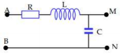 Một mạch điện gồm điện trở thuần R, cuộn cảm thuần có hệ số tự cảm L và tụ có điện dung C được mắc như hình vẽ.  

Đặt vào hai điểm A, B của mạch điện