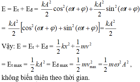 Cơ năng E:  Là năng lượng cơ học của vật, nó bao gồm tổng của động năng và thế năng.