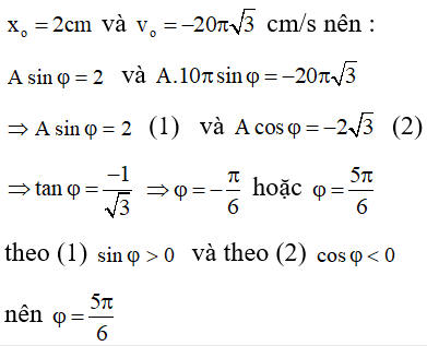 +  Độ biến dạng của lò xo :

Do vật dao động điều hòa nên phương trình dao động của vật có dạng : 

+ Theo bài ra tại t= 0 :

Thay vào (1) ta tìm được : A = 4 cm 

Quảng đường vật đi được trong 1/3 chu kì kể từ thời điểm t = 0 là:  