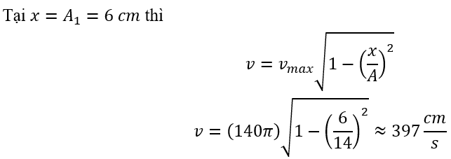 Biên độ dao động của vật

Tốc độ cực đại    