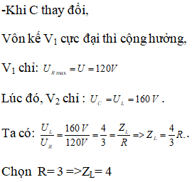 Đặt điện áp xoay chiều có giá trị hiệu dụng và tần số không đổi (ảnh 2)